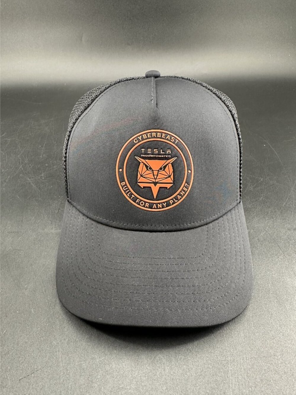 Tesla Cyberbeast Trucker Hat Black & Copper Snapback Built For Any Planet